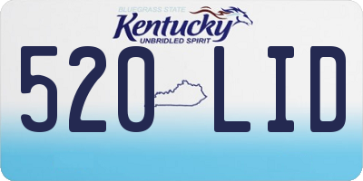 KY license plate 520LID