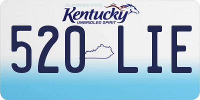 KY license plate 520LIE