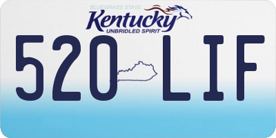 KY license plate 520LIF
