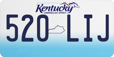 KY license plate 520LIJ