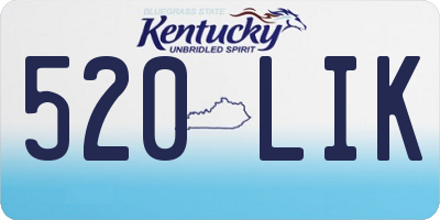 KY license plate 520LIK