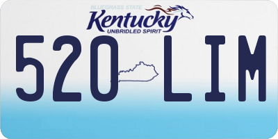 KY license plate 520LIM