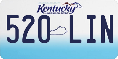 KY license plate 520LIN