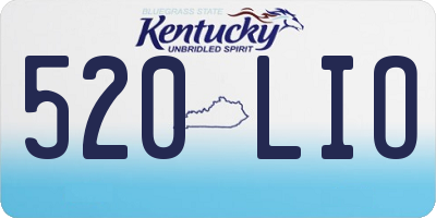 KY license plate 520LIO