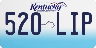 KY license plate 520LIP