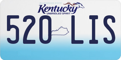 KY license plate 520LIS