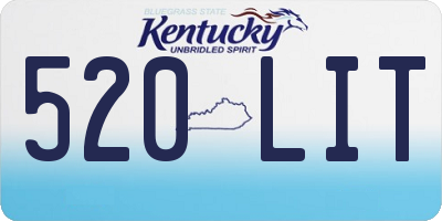KY license plate 520LIT