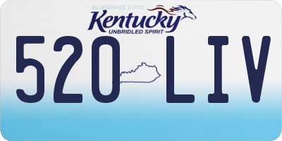 KY license plate 520LIV