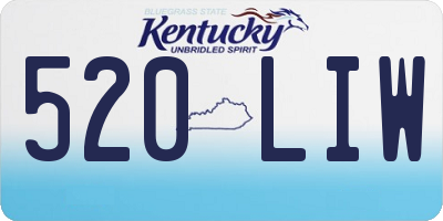 KY license plate 520LIW