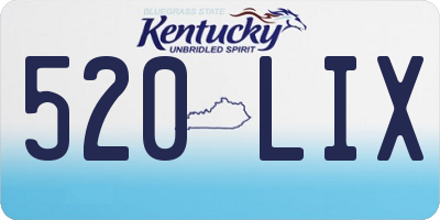 KY license plate 520LIX