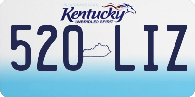 KY license plate 520LIZ