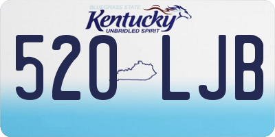 KY license plate 520LJB
