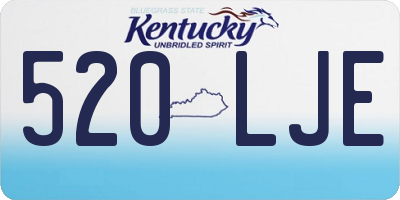 KY license plate 520LJE