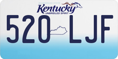 KY license plate 520LJF