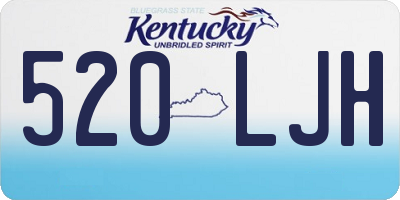 KY license plate 520LJH
