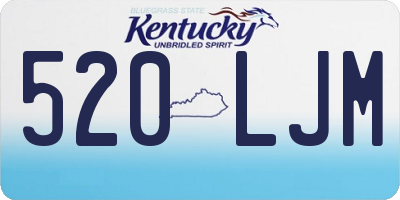 KY license plate 520LJM