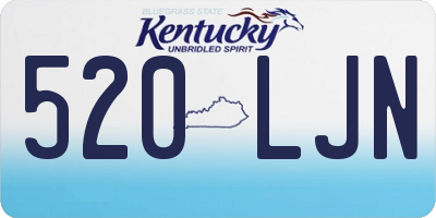 KY license plate 520LJN
