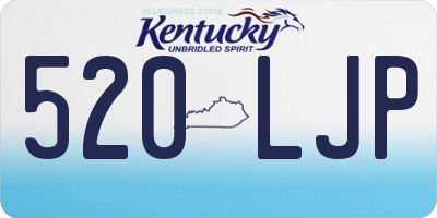 KY license plate 520LJP