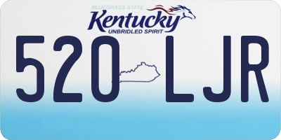 KY license plate 520LJR