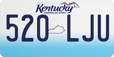 KY license plate 520LJU