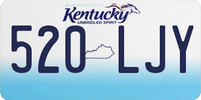 KY license plate 520LJY