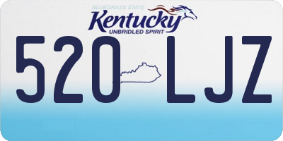 KY license plate 520LJZ