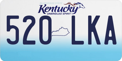 KY license plate 520LKA