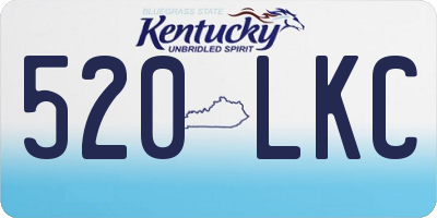 KY license plate 520LKC