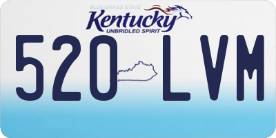 KY license plate 520LVM