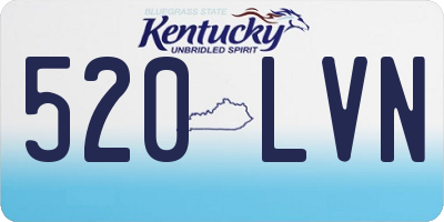 KY license plate 520LVN