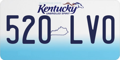 KY license plate 520LVO