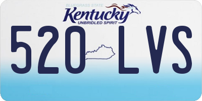 KY license plate 520LVS
