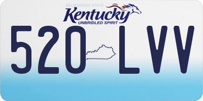 KY license plate 520LVV