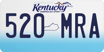 KY license plate 520MRA