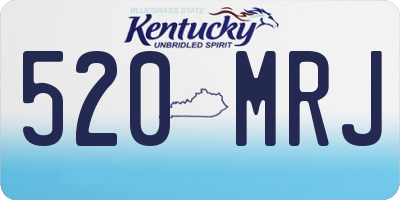 KY license plate 520MRJ