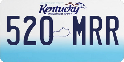 KY license plate 520MRR
