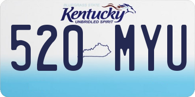 KY license plate 520MYU