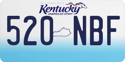 KY license plate 520NBF