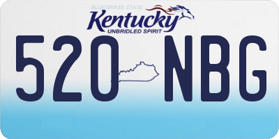 KY license plate 520NBG