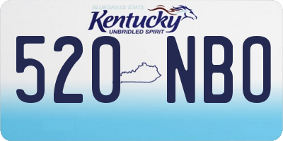 KY license plate 520NBO