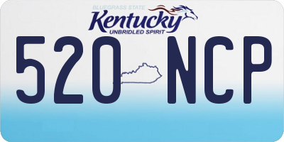 KY license plate 520NCP