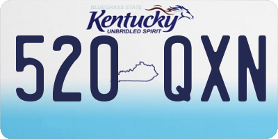 KY license plate 520QXN