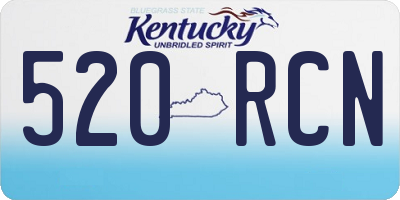 KY license plate 520RCN