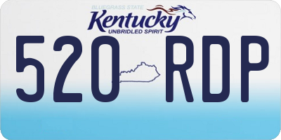 KY license plate 520RDP