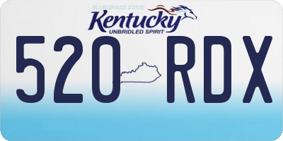 KY license plate 520RDX