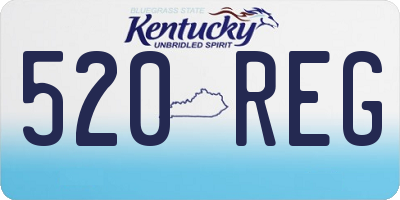 KY license plate 520REG