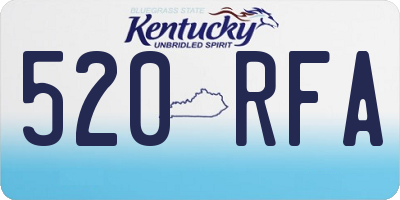 KY license plate 520RFA