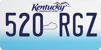 KY license plate 520RGZ