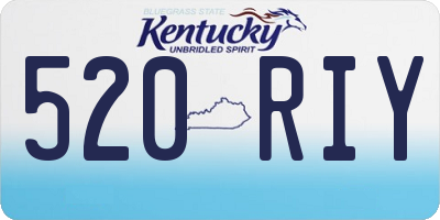 KY license plate 520RIY