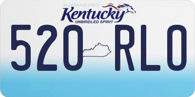 KY license plate 520RLO
